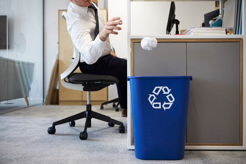 how to start recycling in office